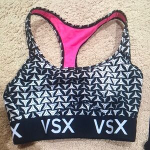 VSX Black and Pink Sports Bra